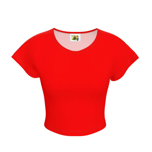 British Red Ladies Crop Top