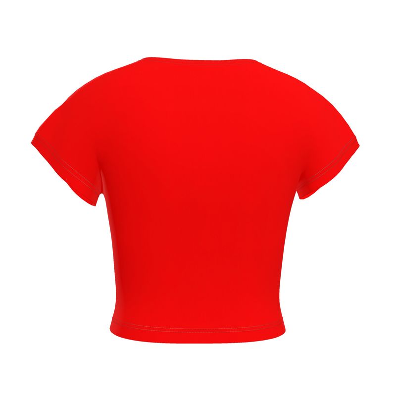 British Red Ladies Crop Top