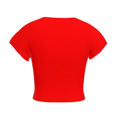 British Red Ladies Crop Top