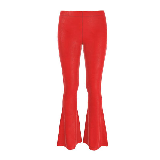 British Red High Waisted Flared Leggings