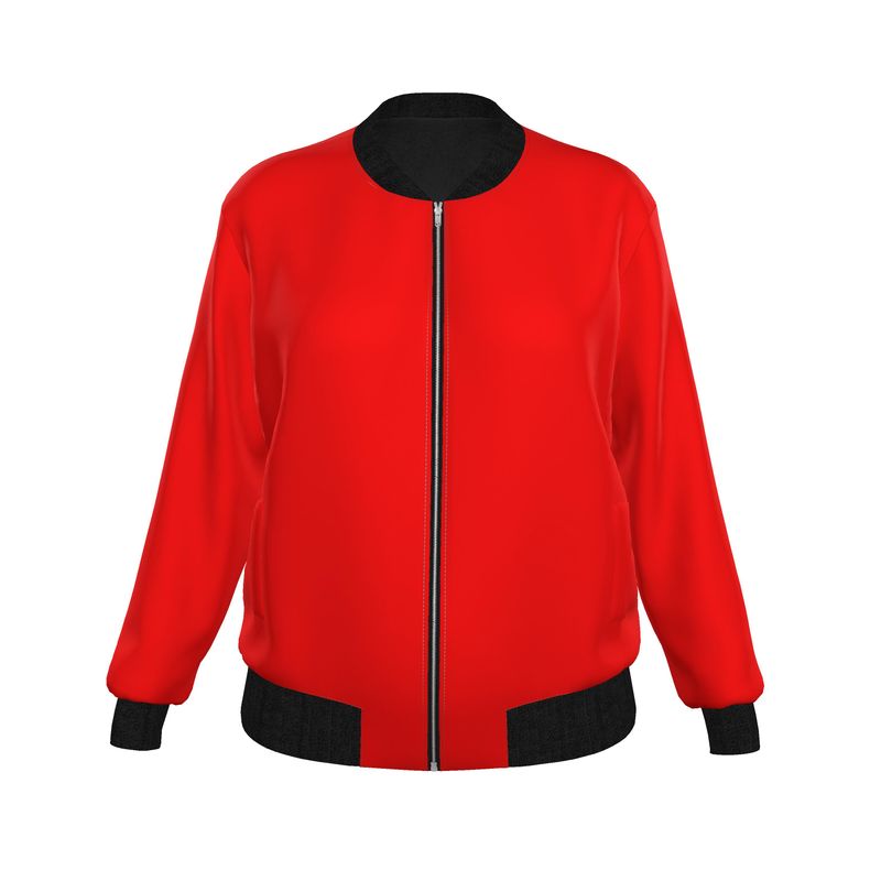 British Red Ladies Bomber Jacket