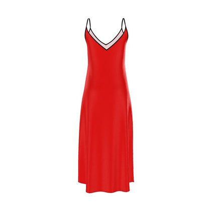 British Red Slip Dress