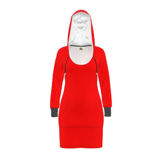 British Red Hoodie Dress
