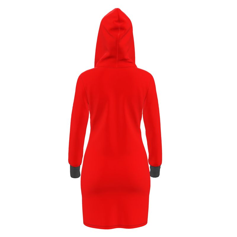 British Red Hoodie Dress