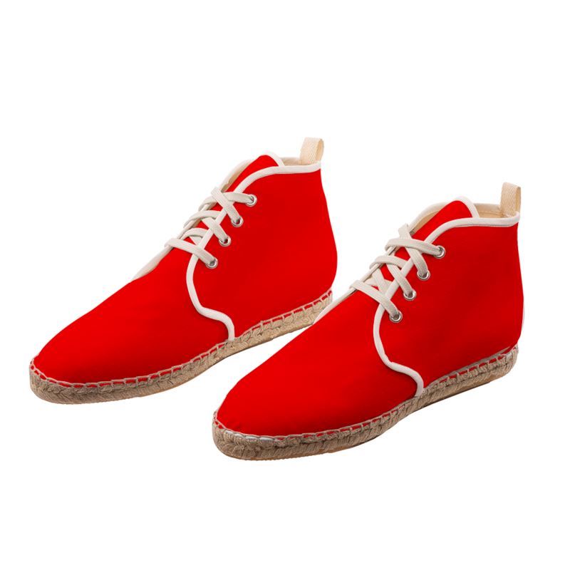 British Red Hi Top Espadrilles