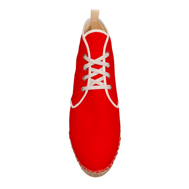 British Red Hi Top Espadrilles