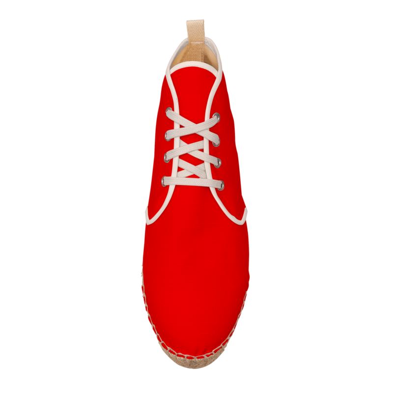 British Red Hi Top Espadrilles