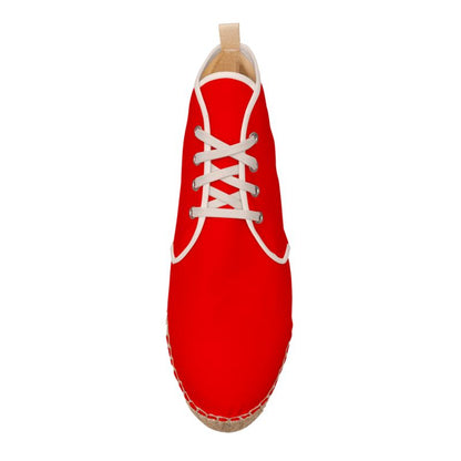 British Red Hi Top Espadrilles