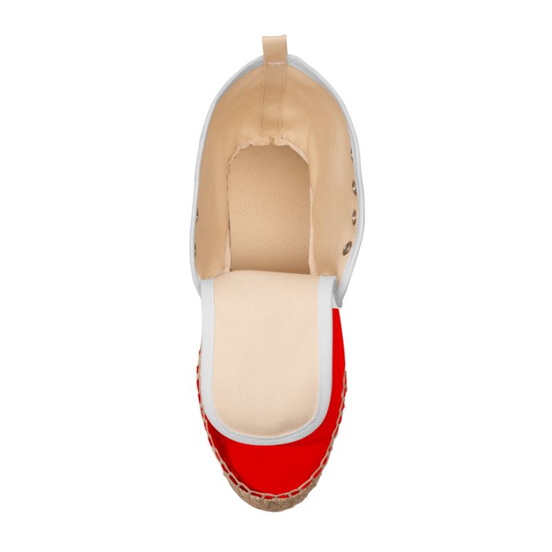 British Red Hi Top Espadrilles
