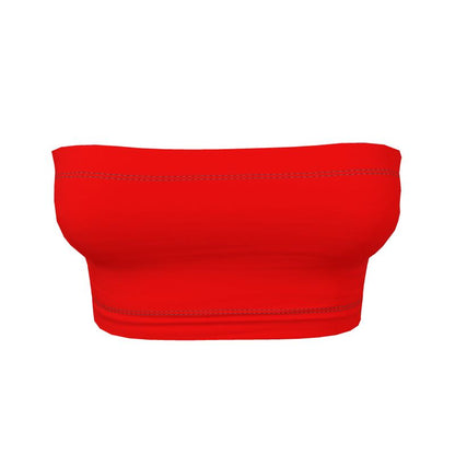 British Red Bandeau Tops