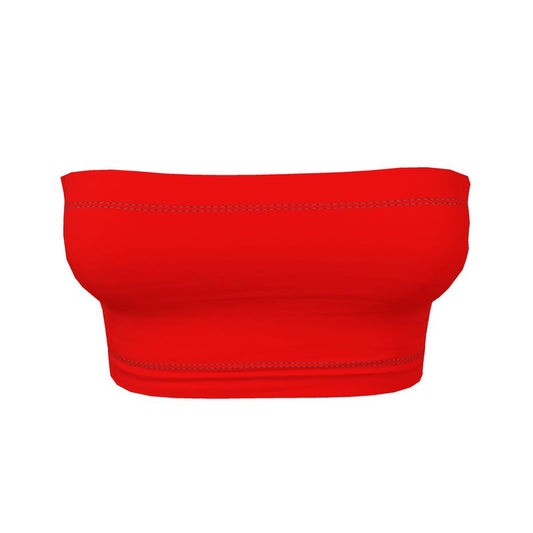 British Red Bandeau Tops