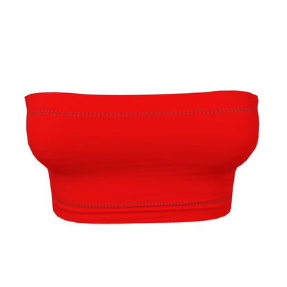 British Red Bandeau Tops