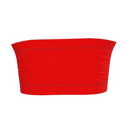 British Red Bandeau Tops
