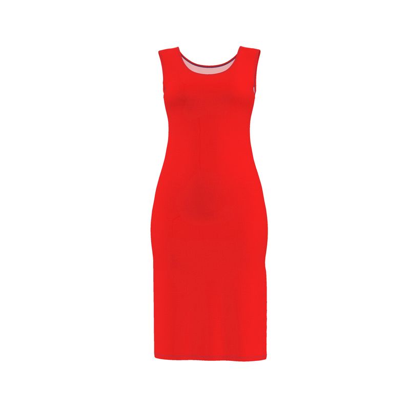 British Red Bodycon Dress