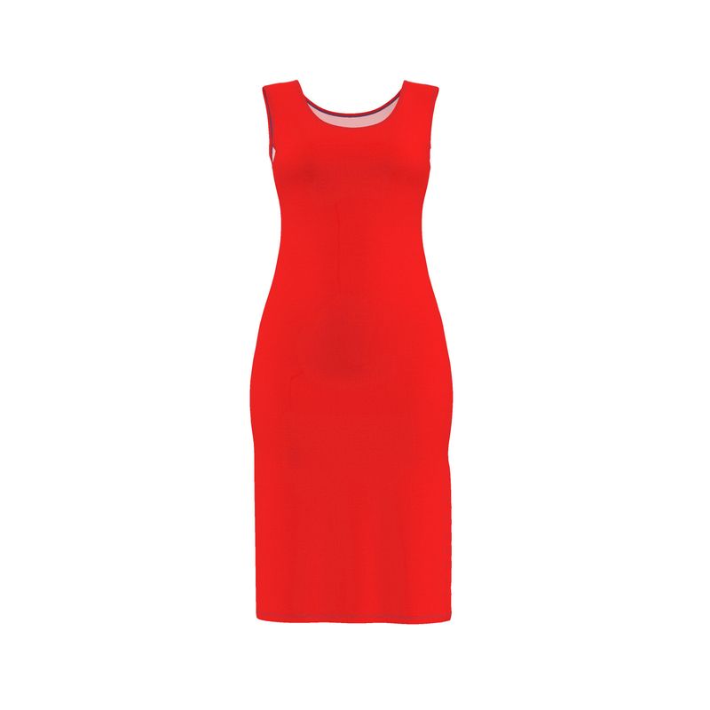 British Red Bodycon Dress
