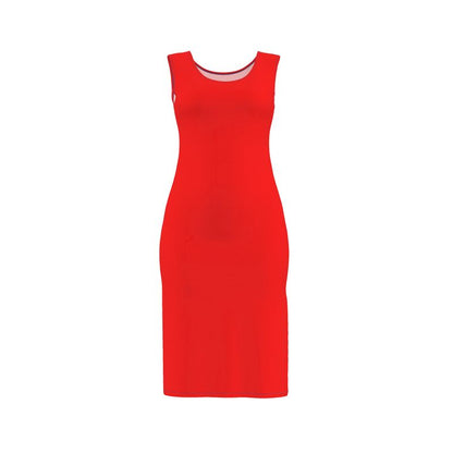 British Red Bodycon Dress