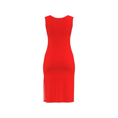British Red Bodycon Dress