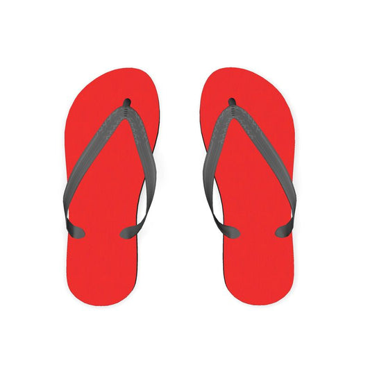 British Red Flip Flops
