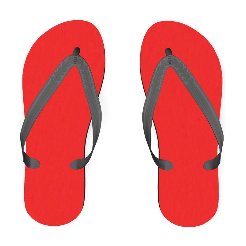 British Red Flip Flops
