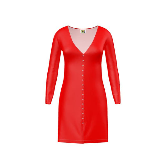 British Red Ladies Cardigan