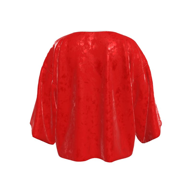 British Red Kimono Jacket