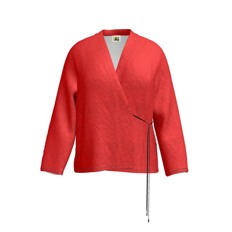 British Red Wrap Blazer