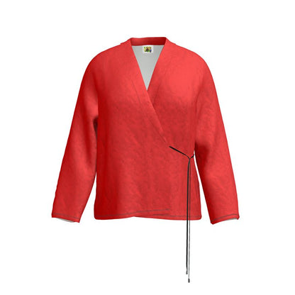 British Red Wrap Blazer