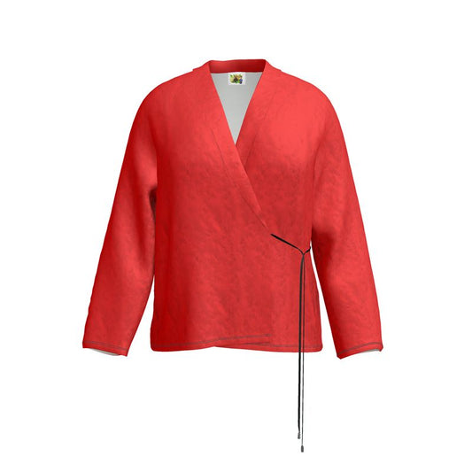 British Red Wrap Blazer