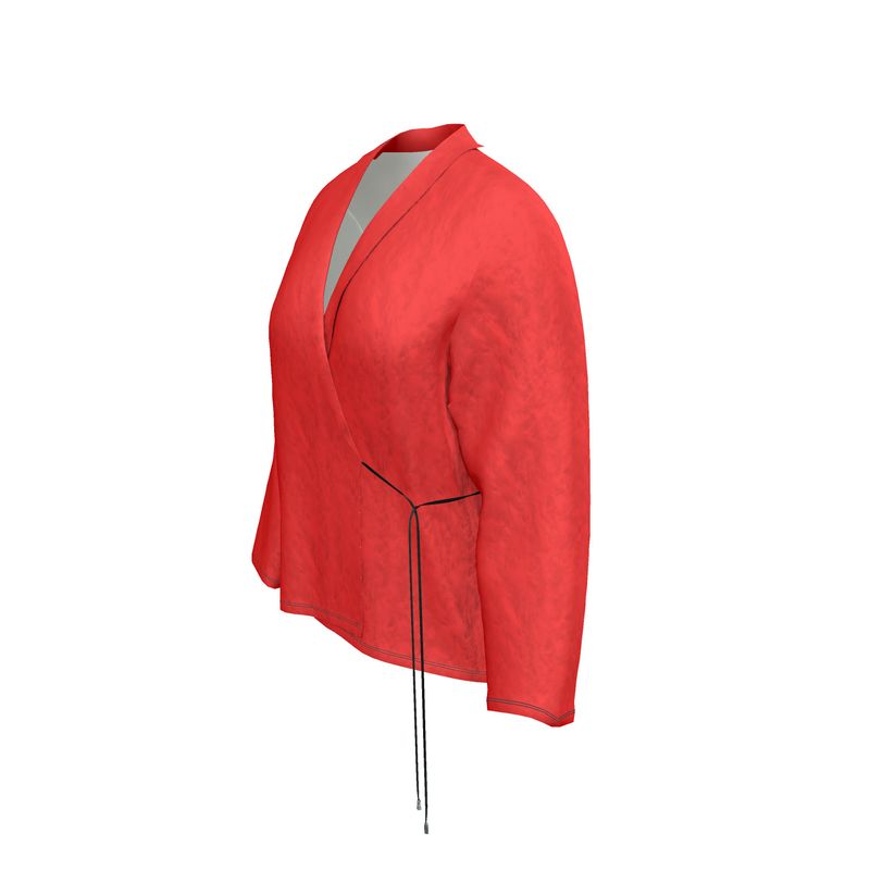 British Red Wrap Blazer