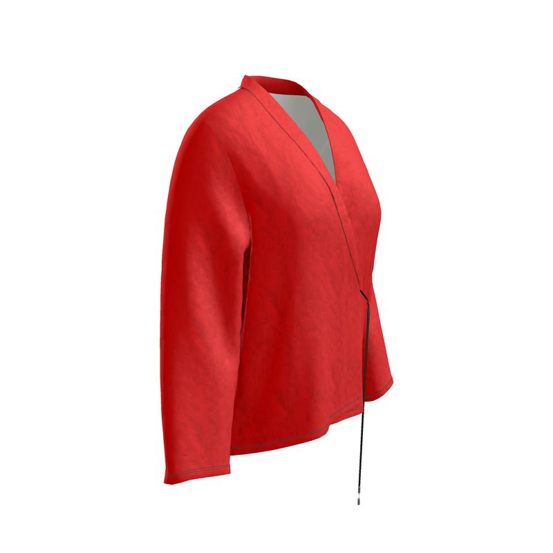 British Red Wrap Blazer