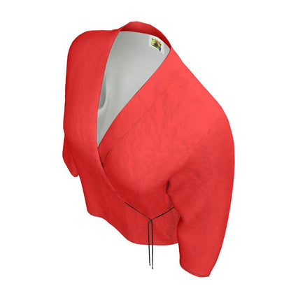 British Red Wrap Blazer