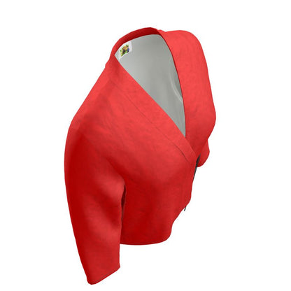 British Red Wrap Blazer