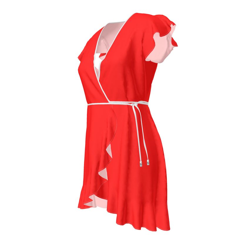 British Red Tea Dress