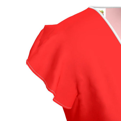 British Red Tea Dress