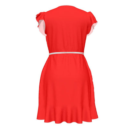 British Red Tea Dress