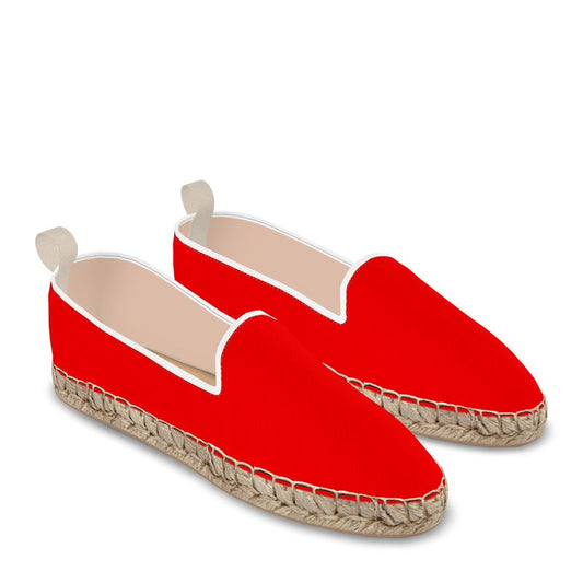 British Red Loafer Espadrilles