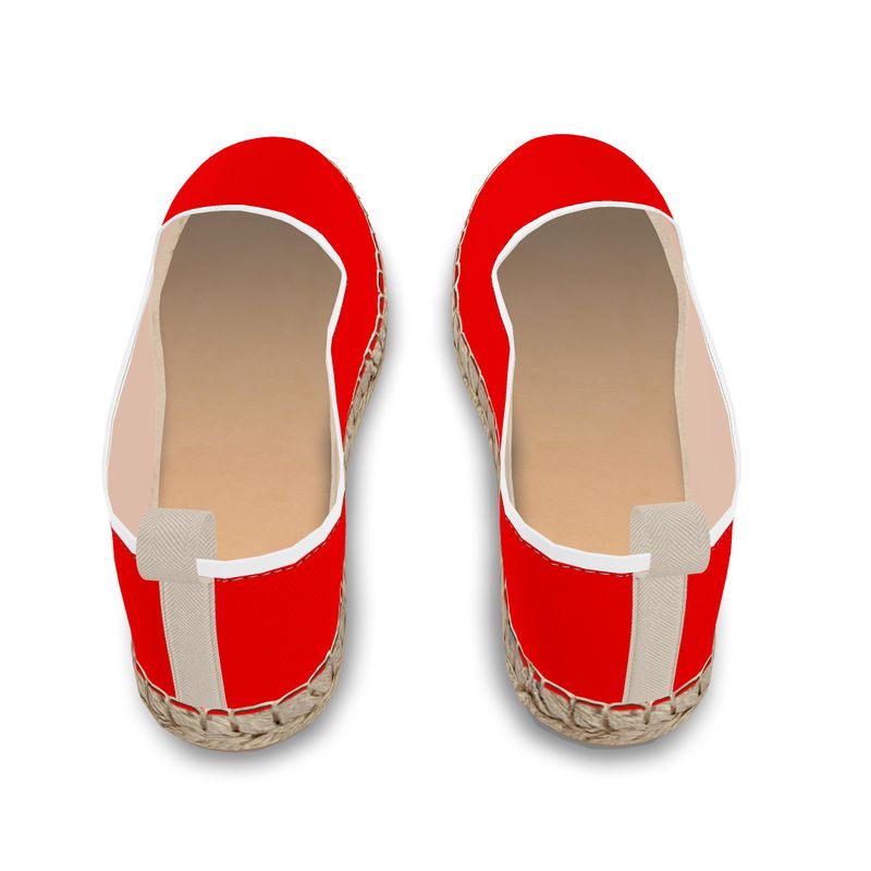 British Red Loafer Espadrilles