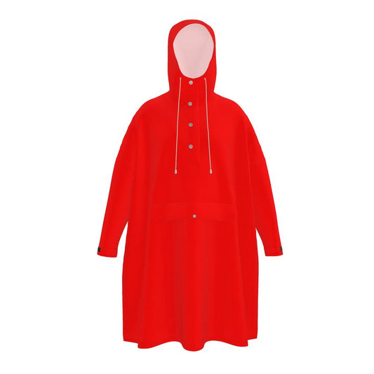 British Red Pullover Rain Poncho