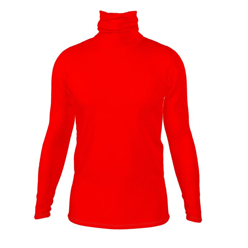 British Red Mens slim fit roll neck
