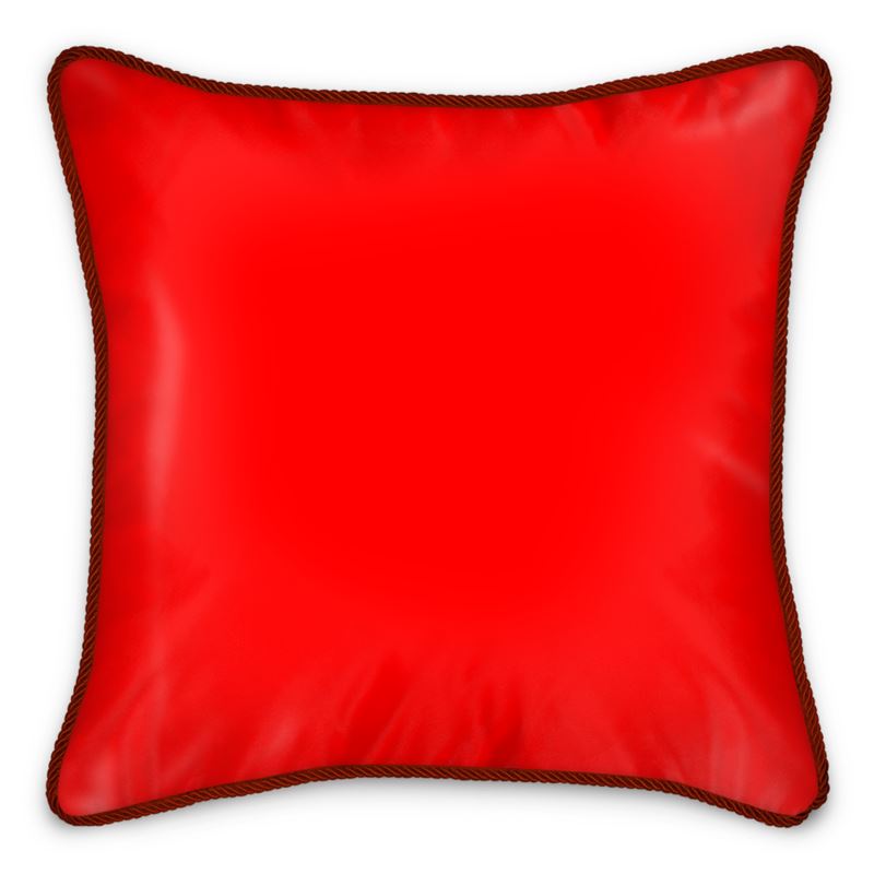 British Red Silk Pillows
