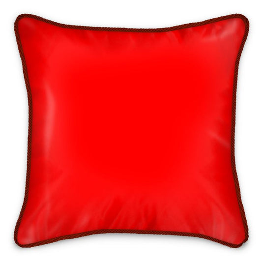 British Red Silk Pillows