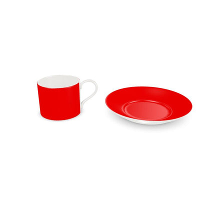 British Red Cup and Saucer
