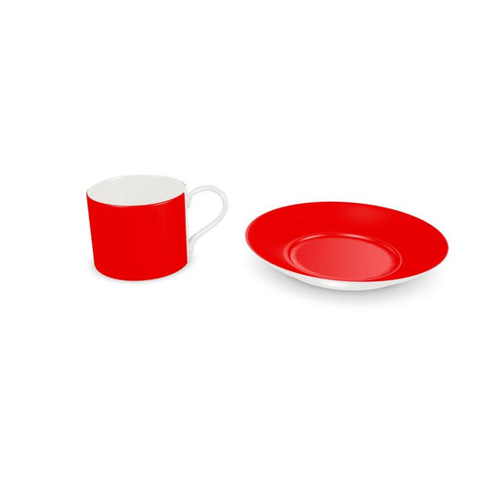 British Red Cup and Saucer
