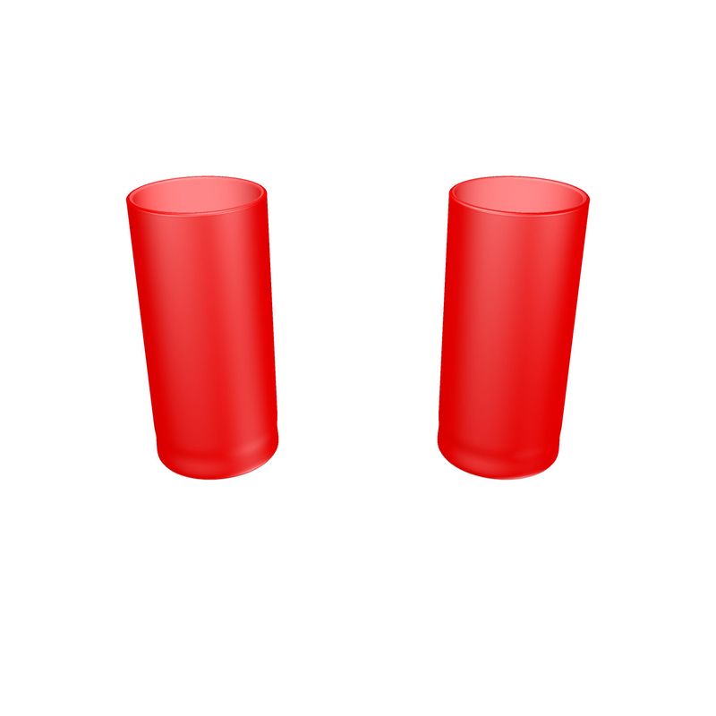 British Red Round Shot Glass (Set of 2)
