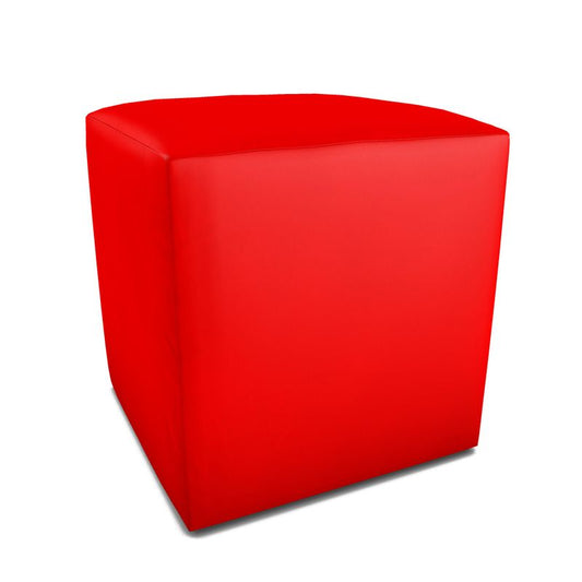 British Red Square Pouffe