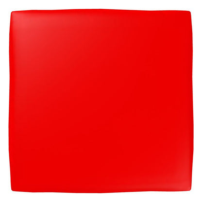 British Red Square Pouffe