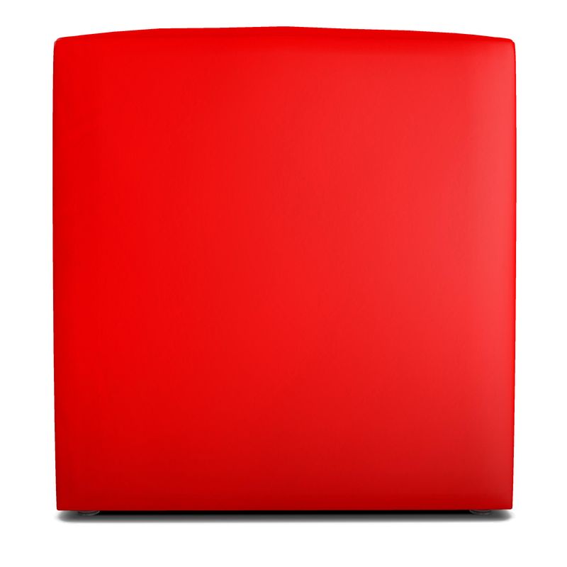 British Red Square Pouffe