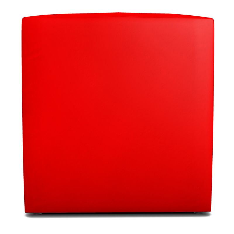 British Red Square Pouffe