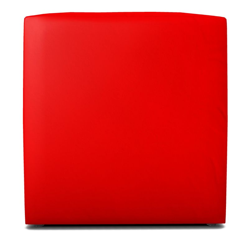 British Red Square Pouffe