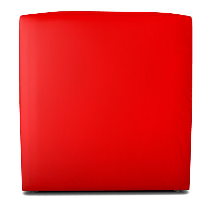 British Red Square Pouffe